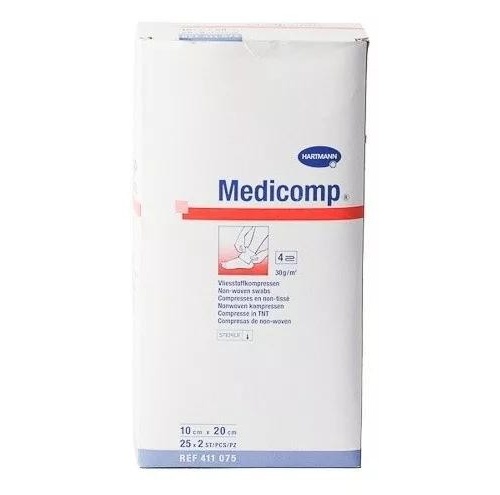 Medicomp compresas non woven - aposito esteril (10 x 20 cm 25 sobres 2 u)