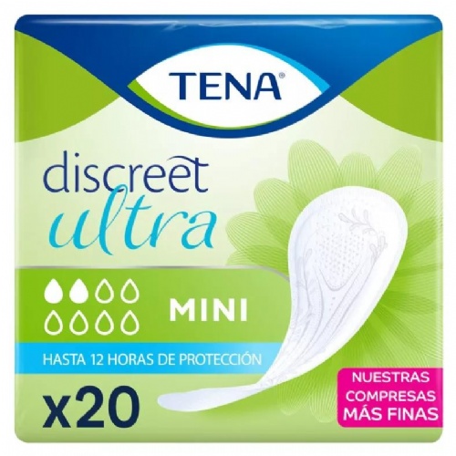 Absorbente incontinencia orina ligera - tena discreet ultra mini (20 unidades)