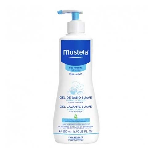 Mustela gel de baño suave  1 envase 500 ml